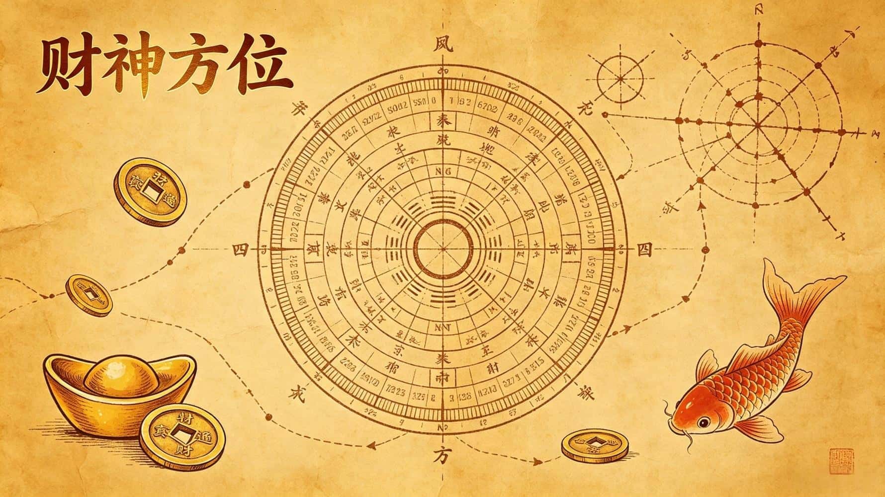 方位财神位坐法步骤_2026打牌方位财神_财神方位